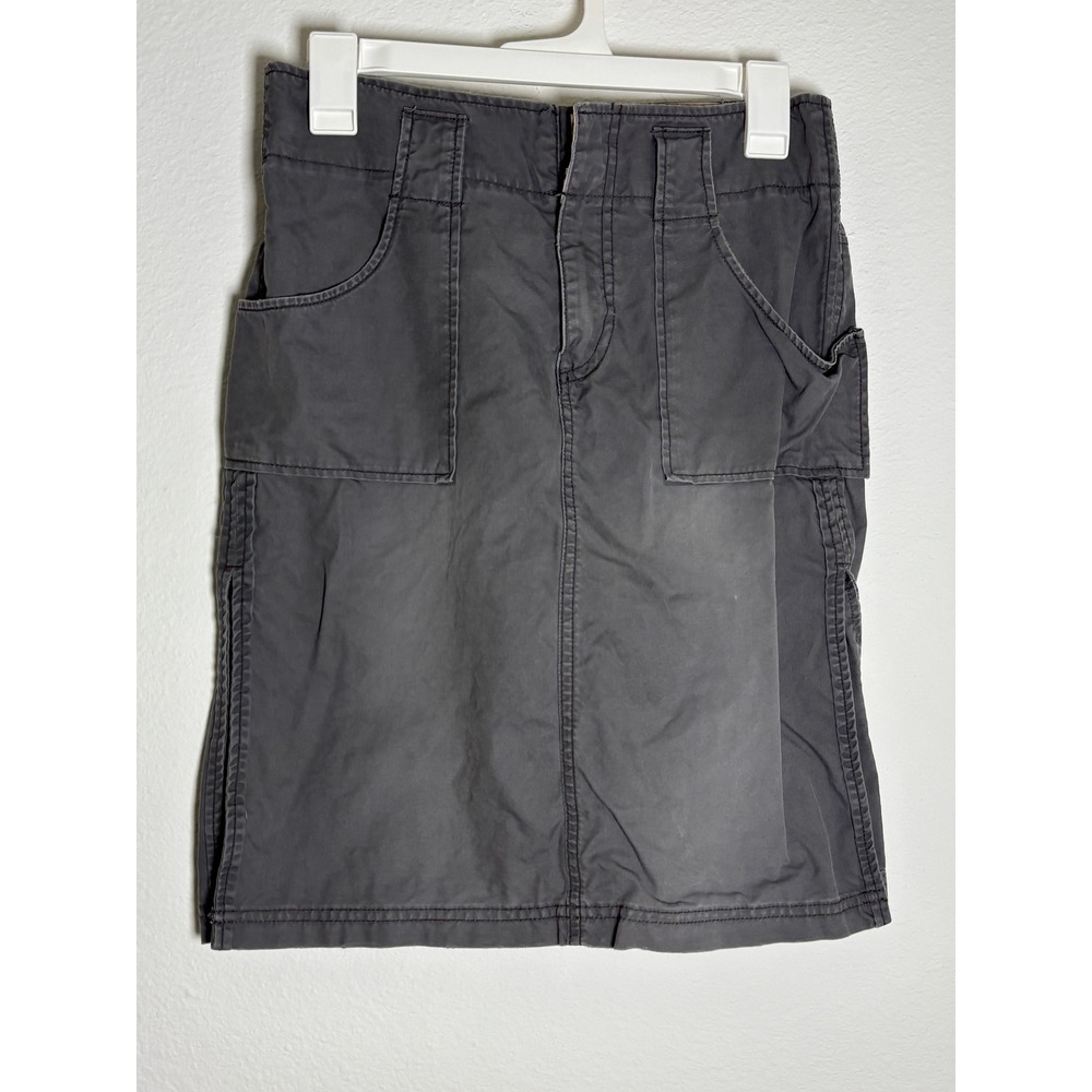 American Eagle Outfitters Gray Cargo Mini Skirt Cotton Utility Size 2